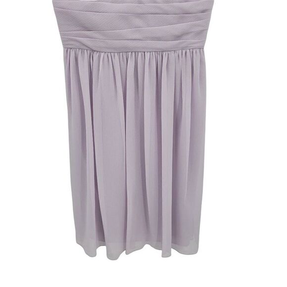 David's Bridal Dress Lilac Sweetheart Spaghetti Strap Fit & Flare Mini Sz 8 - Picture 7 of 10